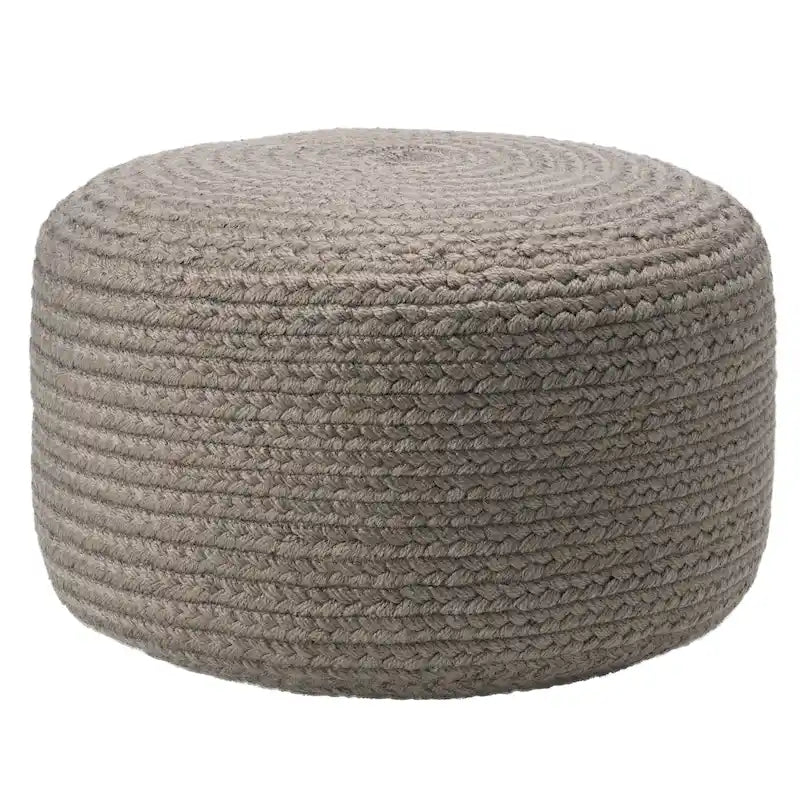 Pouf/Repose-pieds rond en polyester pour l'intérieur et l'extérieur