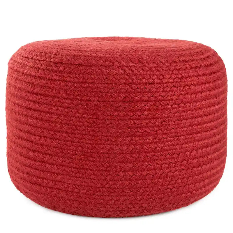 Pouf/Repose-pieds rond en polyester pour l'intérieur et l'extérieur