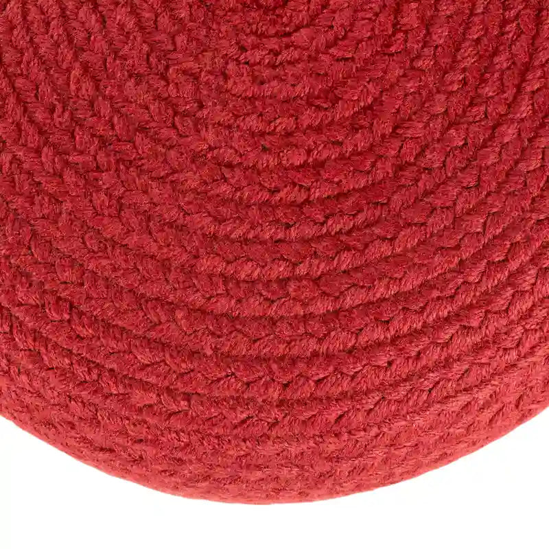 Pouf/Repose-pieds rond en polyester pour l'intérieur et l'extérieur