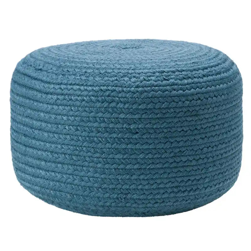 Pouf/Repose-pieds rond en polyester pour l'intérieur et l'extérieur
