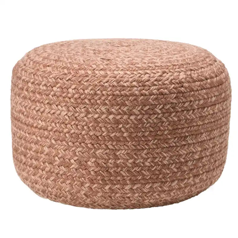 Pouf/Repose-pieds rond en polyester pour l'intérieur et l'extérieur