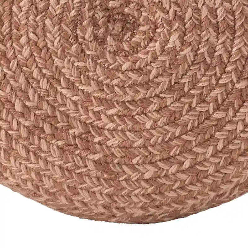 Pouf/Repose-pieds rond en polyester pour l'intérieur et l'extérieur