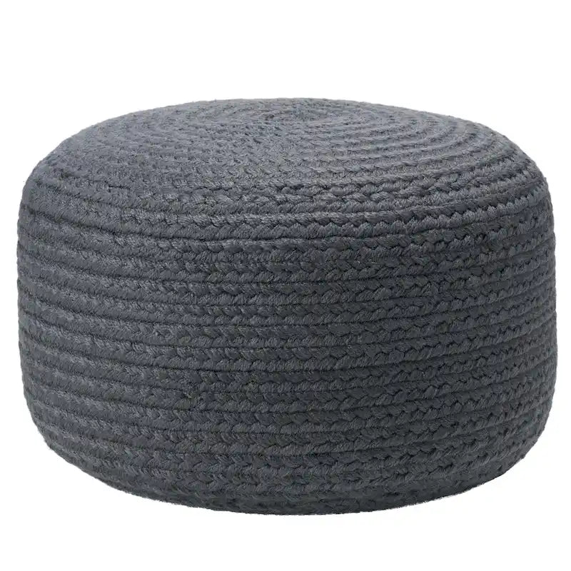 Pouf/Repose-pieds rond en polyester pour l'intérieur et l'extérieur