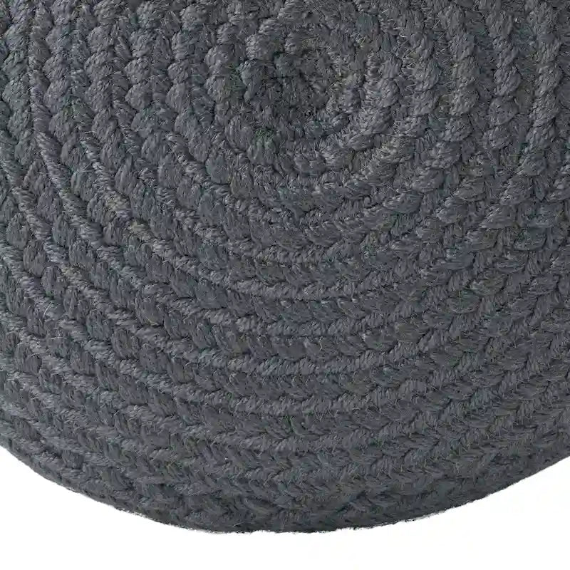 Pouf/Repose-pieds rond en polyester pour l'intérieur et l'extérieur
