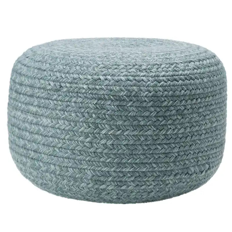 Pouf/Repose-pieds rond en polyester pour l'intérieur et l'extérieur