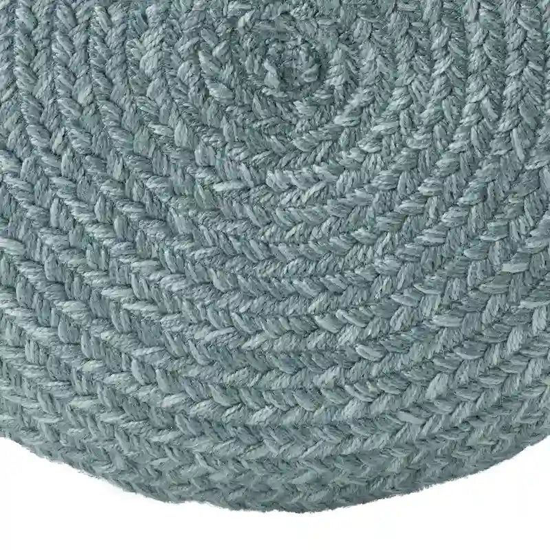 Pouf/Repose-pieds rond en polyester pour l'intérieur et l'extérieur