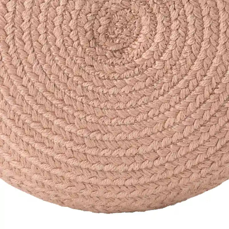 Pouf/Repose-pieds rond en polyester pour l'intérieur et l'extérieur