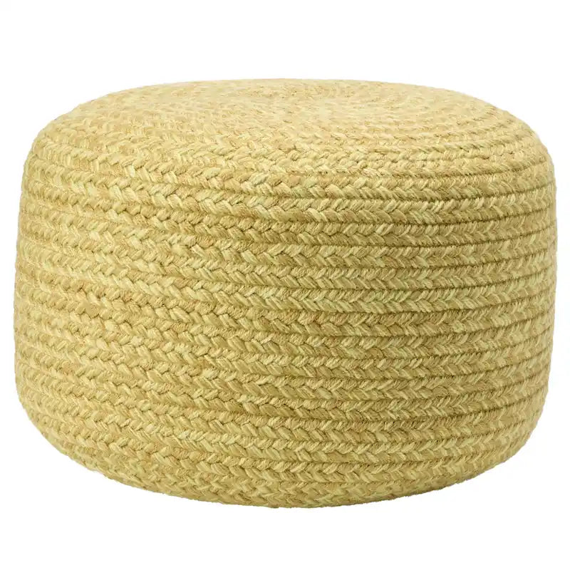 Pouf/Repose-pieds rond en polyester pour l'intérieur et l'extérieur