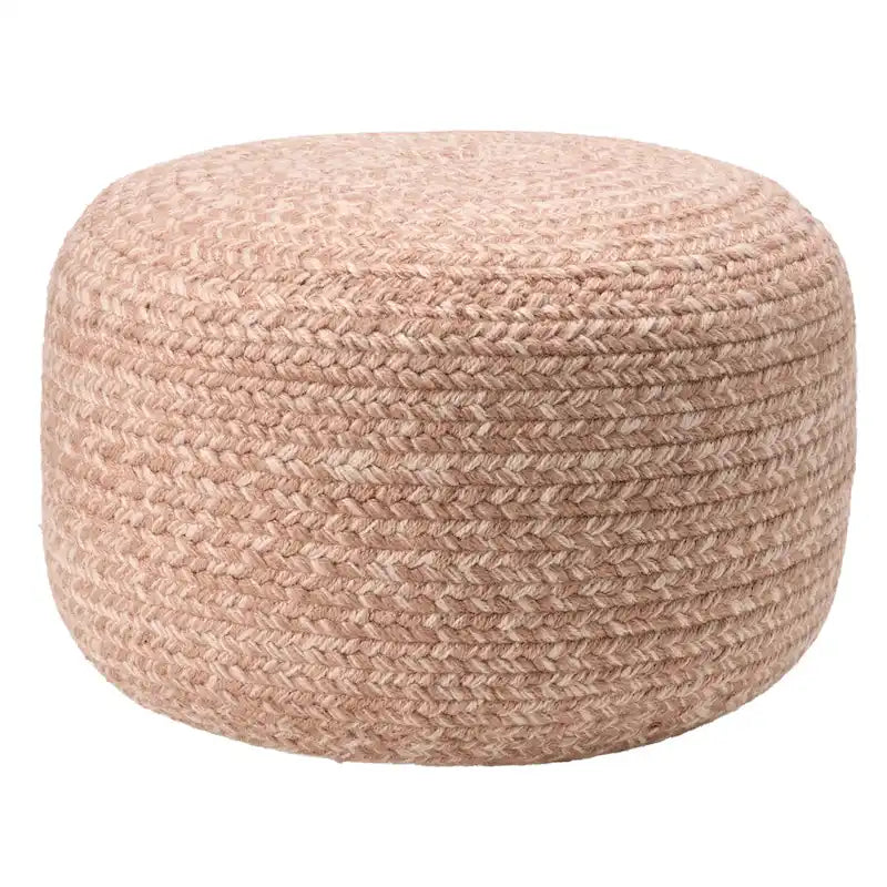 Pouf/Repose-pieds rond en polyester pour l'intérieur et l'extérieur