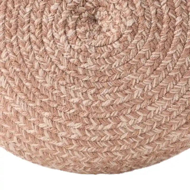 Pouf/Repose-pieds rond en polyester pour l'intérieur et l'extérieur