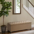 Banc de rangement capitonné