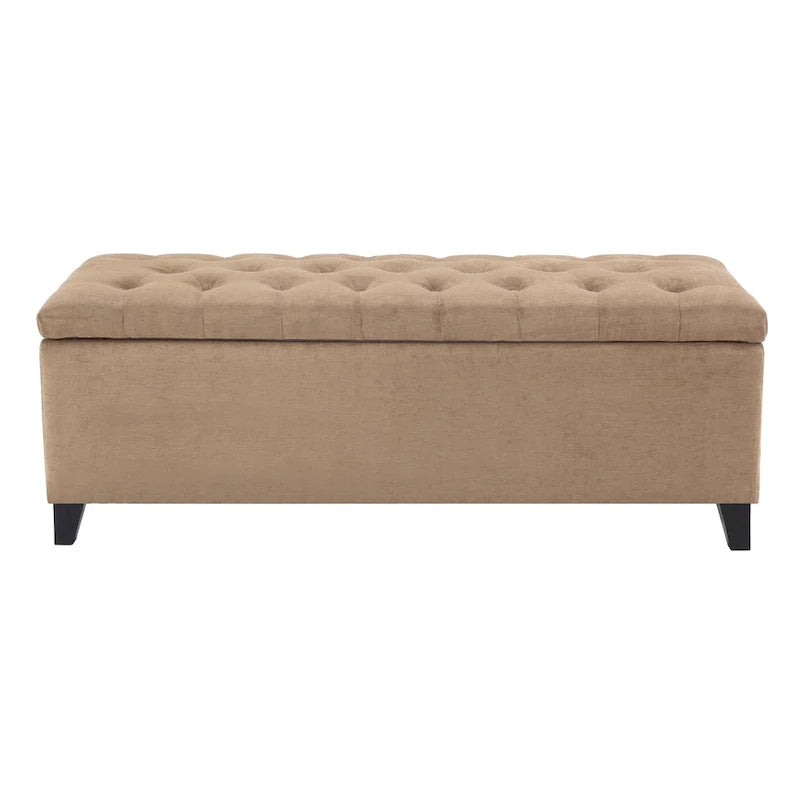 Banc de rangement capitonné