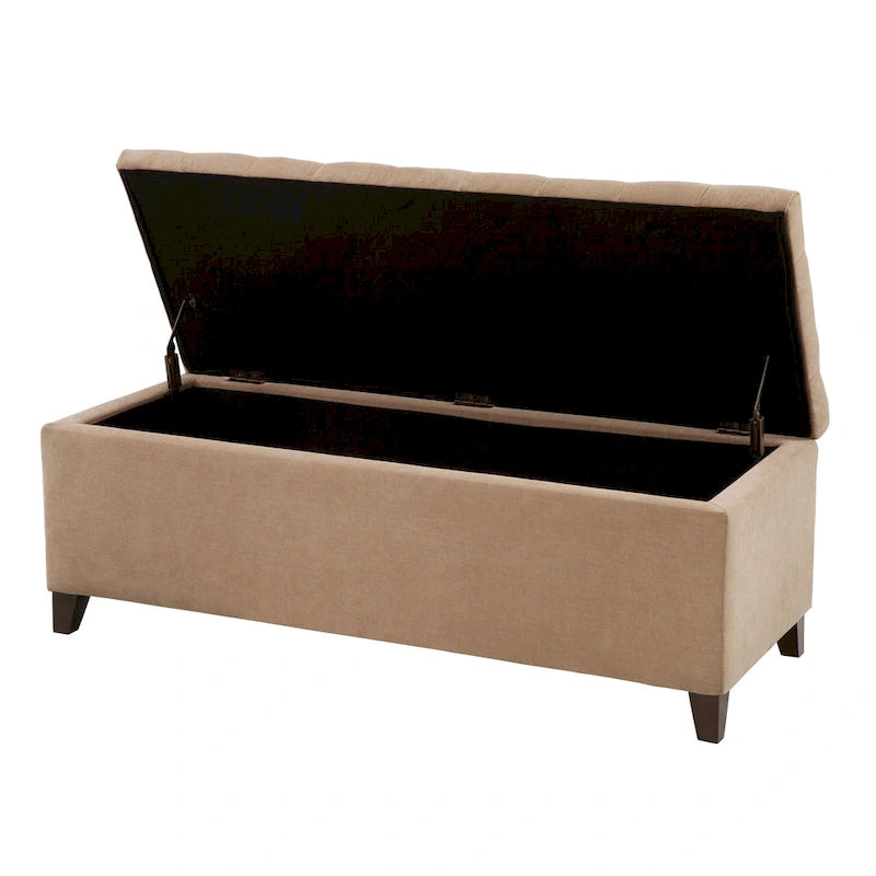 Banc de rangement capitonné