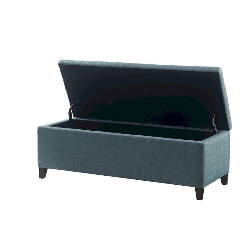 Banc de rangement capitonné