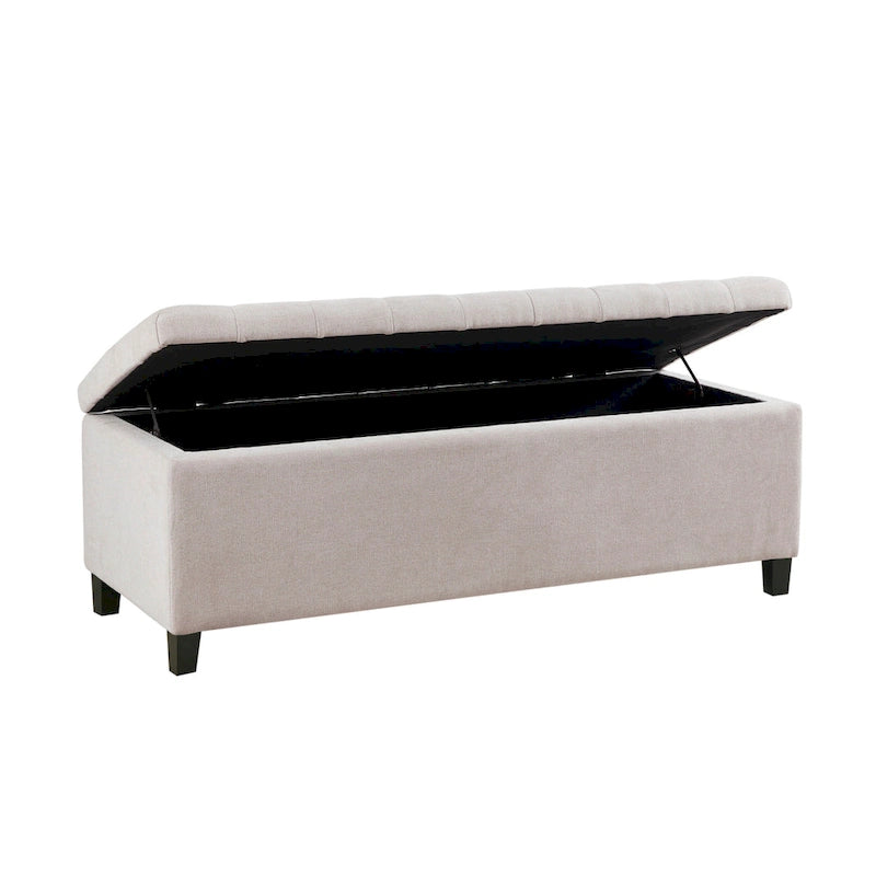 Banc de rangement capitonné
