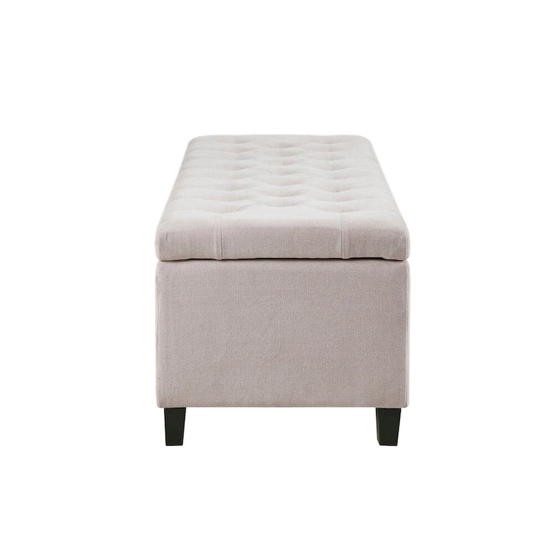 Banc de rangement capitonné