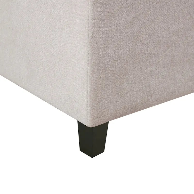 Banc de rangement capitonné