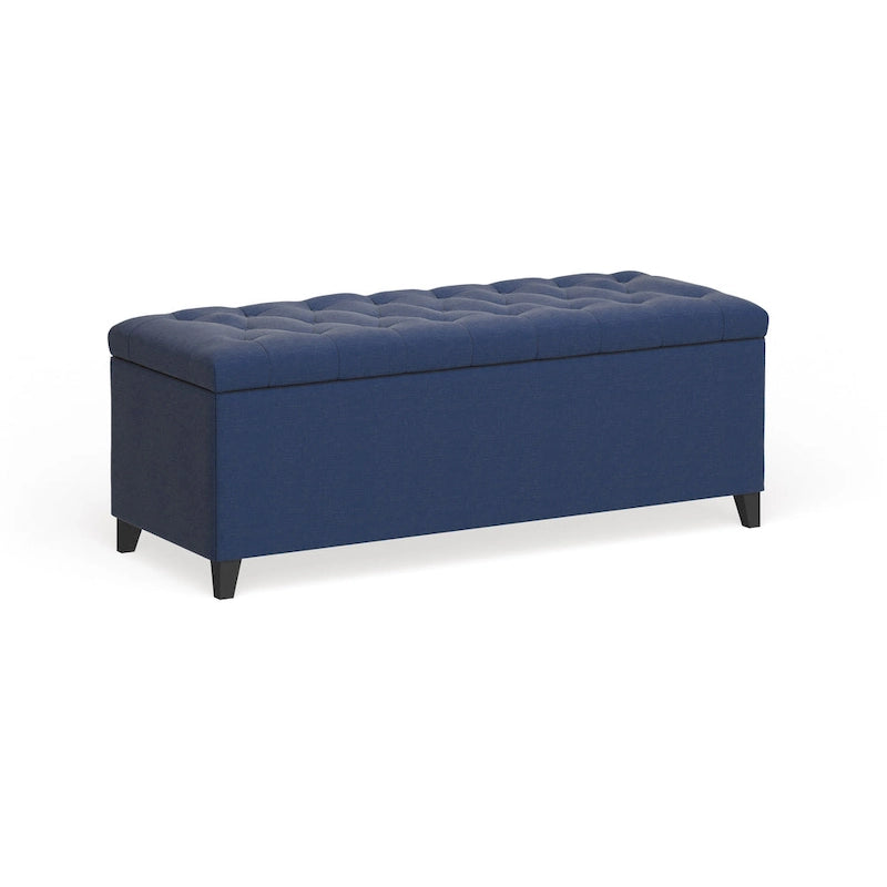 Banc de rangement capitonné