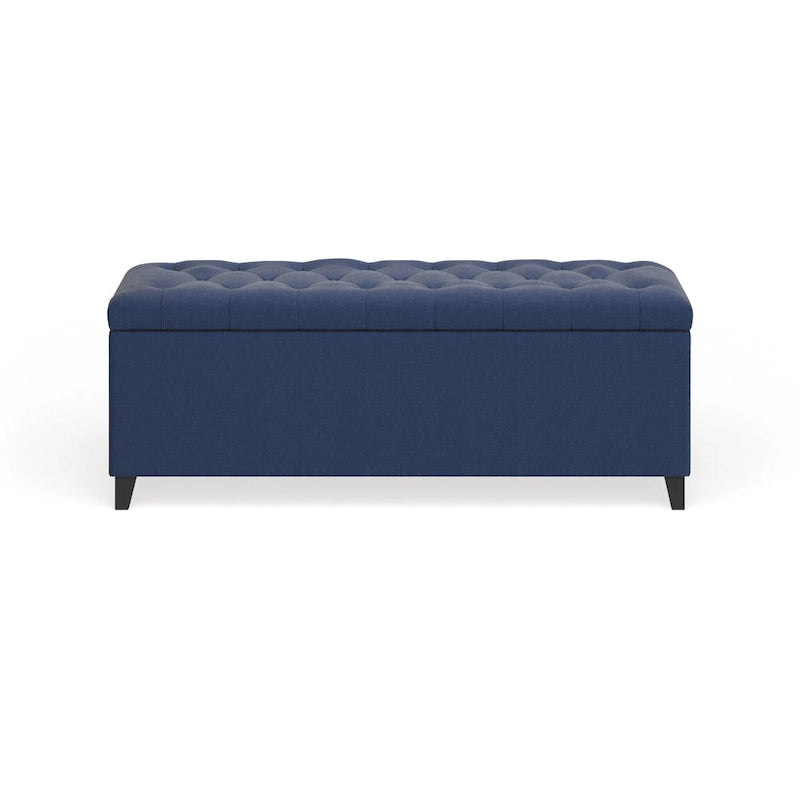 Banc de rangement capitonné