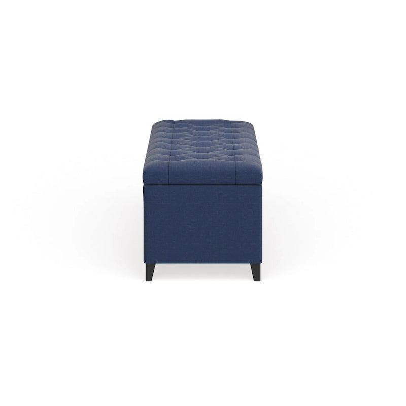 Banc de rangement capitonné