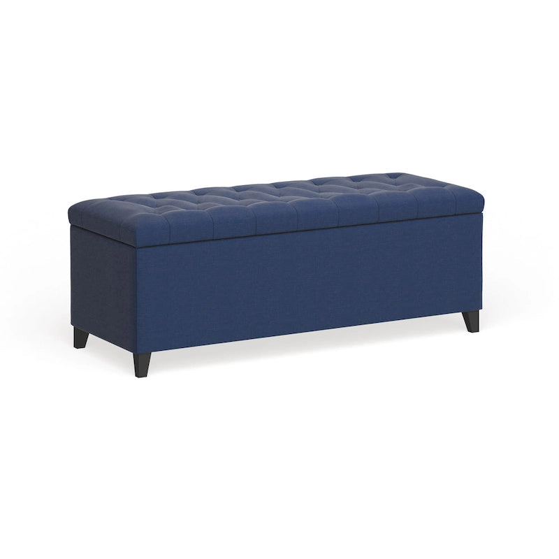 Banc de rangement capitonné