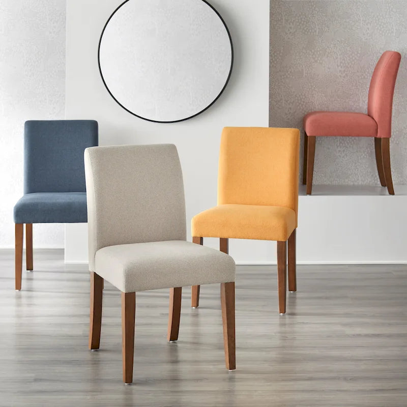 Chaise de salle à manger contemporaine, pieds finition noyer clair