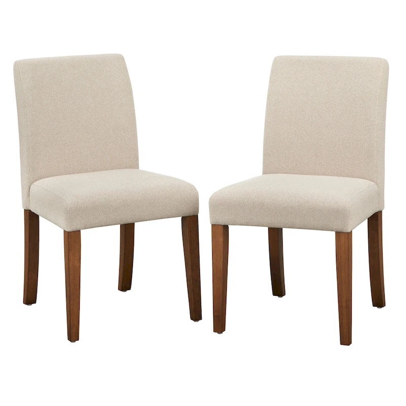 Chaise de salle à manger contemporaine, pieds finition noyer clair