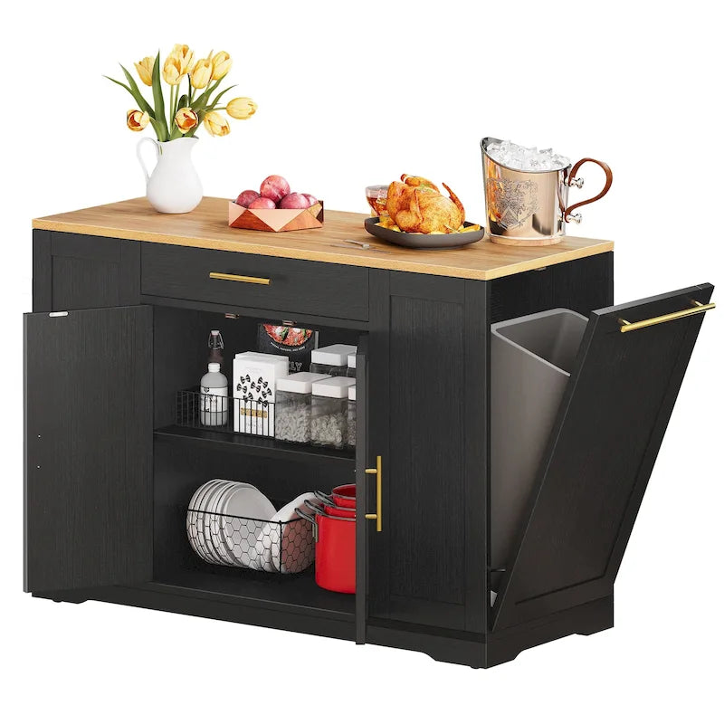 Îlot de cuisine roulant avec rangement, armoire de cuisine mobile portable, chariot de cuisine mobile