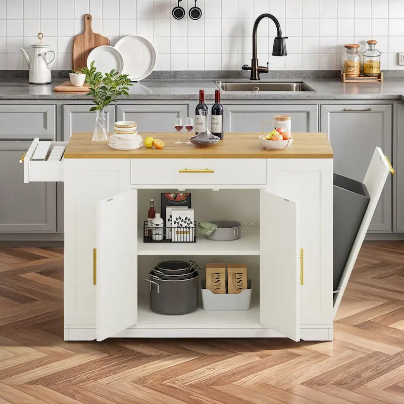 Îlot de cuisine roulant avec rangement, armoire de cuisine mobile portable, chariot de cuisine mobile