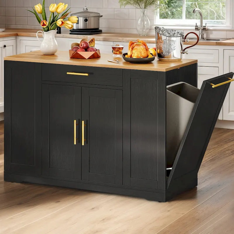 Îlot de cuisine roulant avec rangement, armoire de cuisine mobile portable, chariot de cuisine mobile