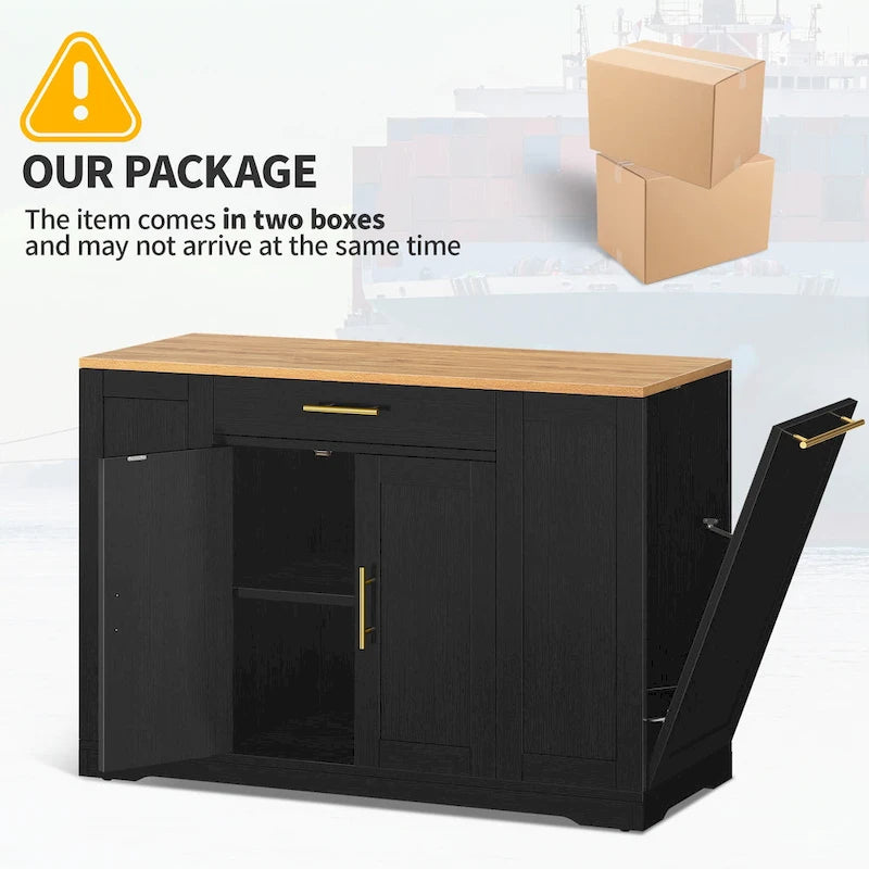 Îlot de cuisine roulant avec rangement, armoire de cuisine mobile portable, chariot de cuisine mobile