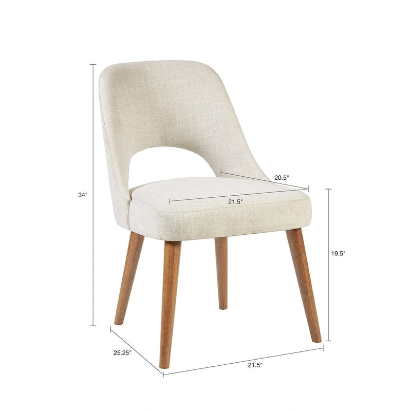 Chaises de salle à manger rembourrées avec dossier ajouré