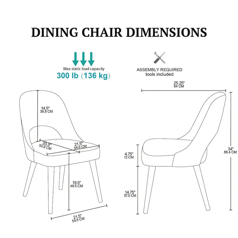 Chaises de salle à manger rembourrées avec dossier ajouré