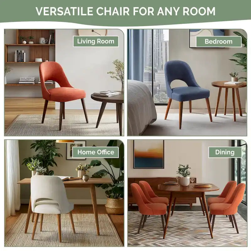 Chaises de salle à manger rembourrées avec dossier ajouré