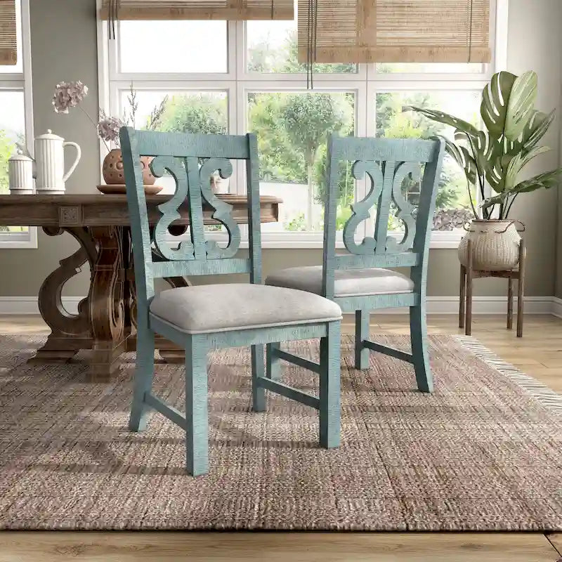 Chaises de salle à manger en bois rustique