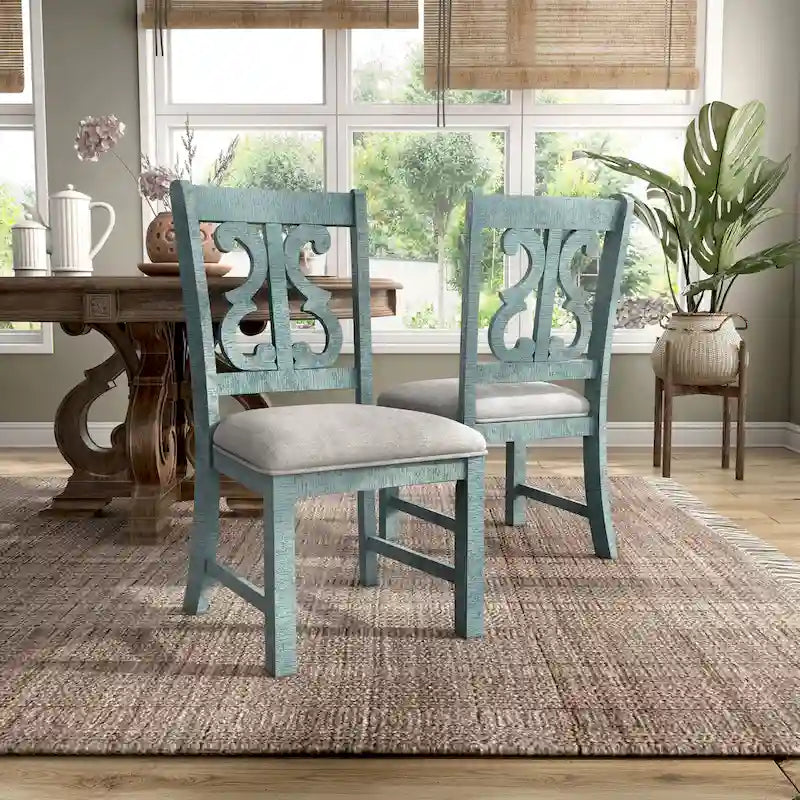 Chaises de salle à manger en bois rustique