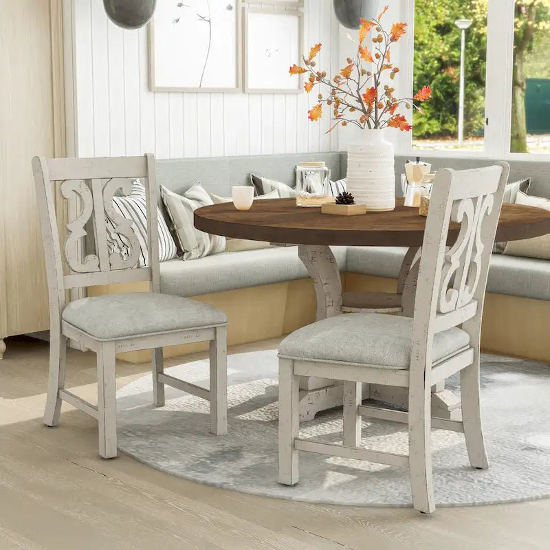 Chaises de salle à manger en bois rustique