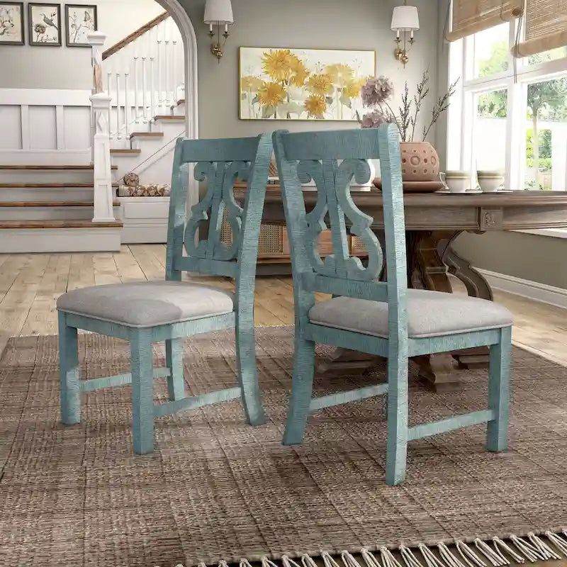 Chaises de salle à manger en bois rustique