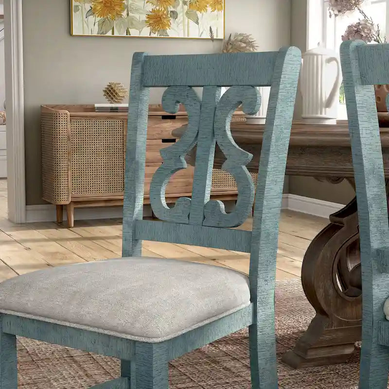 Chaises de salle à manger en bois rustique