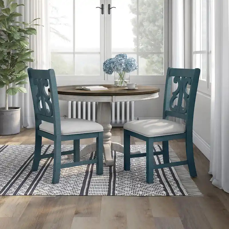 Chaises de salle à manger en bois rustique