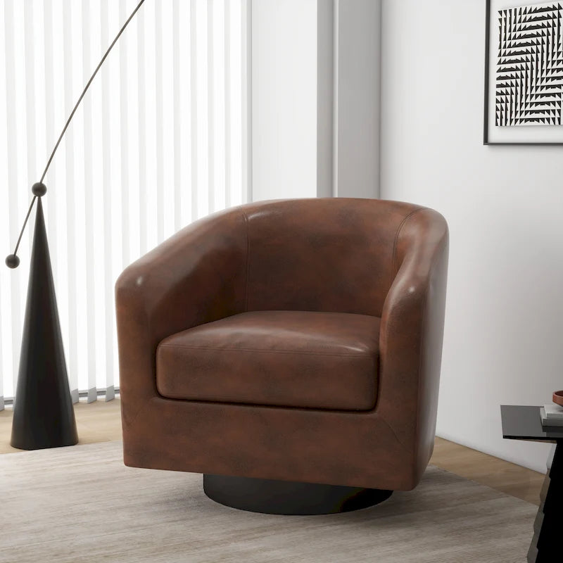Fauteuils d'appoint pivotants à 360° modernes