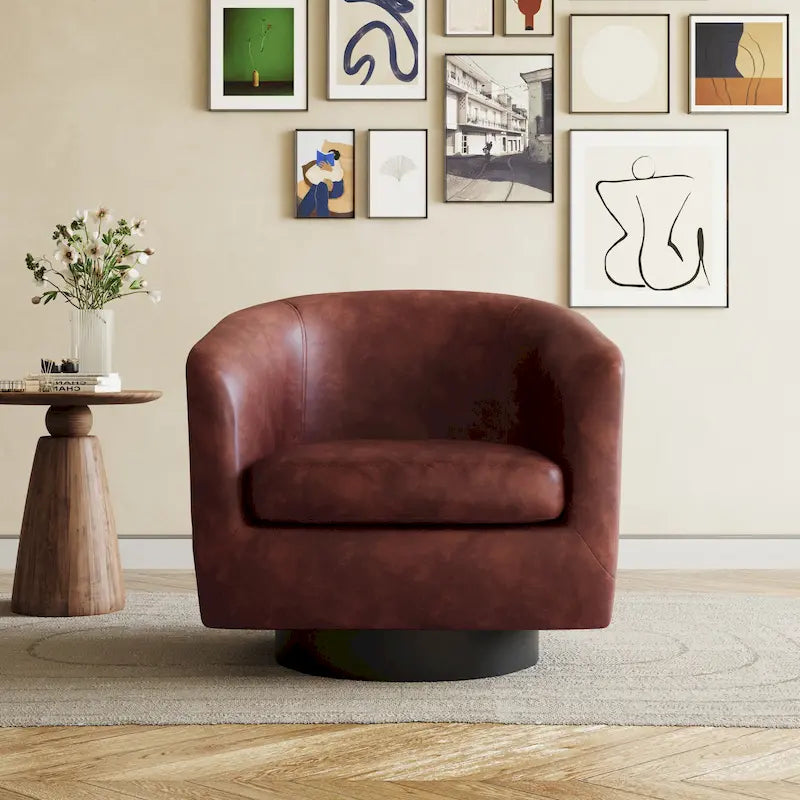 Fauteuils d'appoint pivotants à 360° modernes