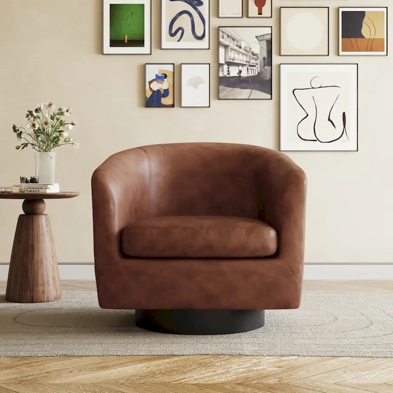 Fauteuils d'appoint pivotants à 360° modernes