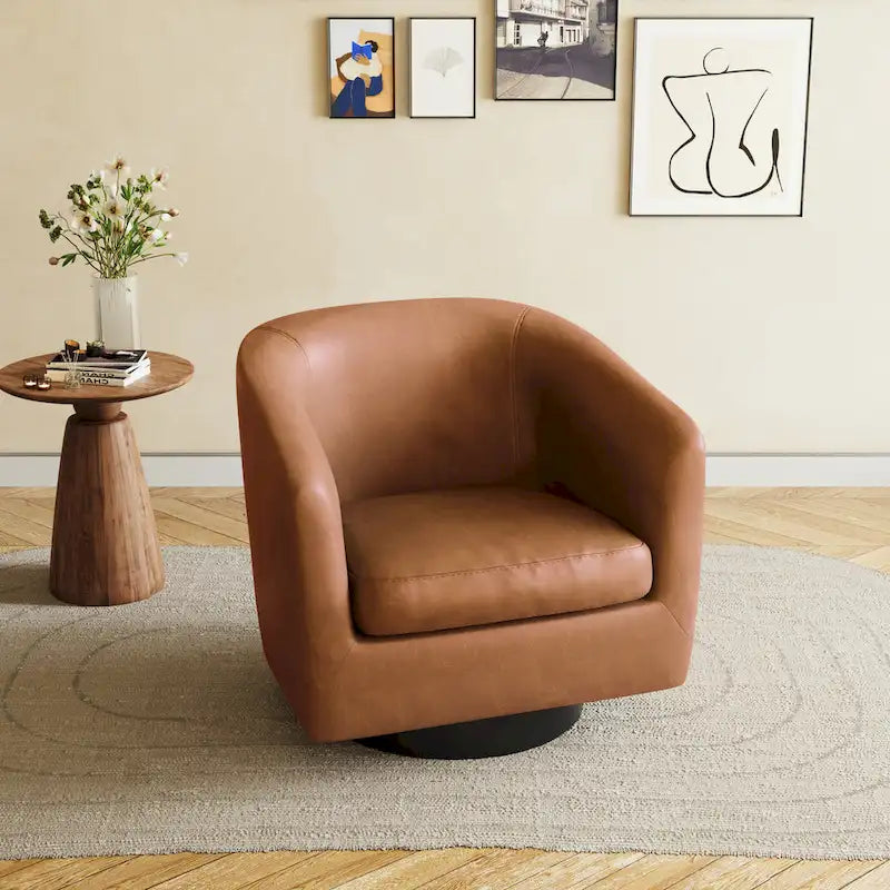 Fauteuils d'appoint pivotants à 360° modernes