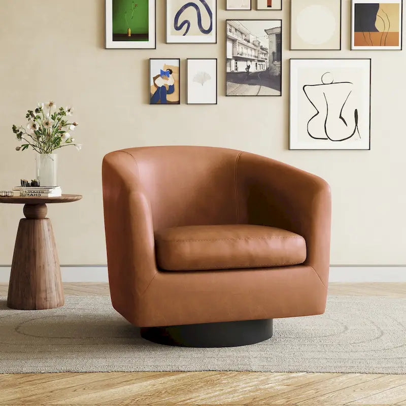 Fauteuils d'appoint pivotants à 360° modernes