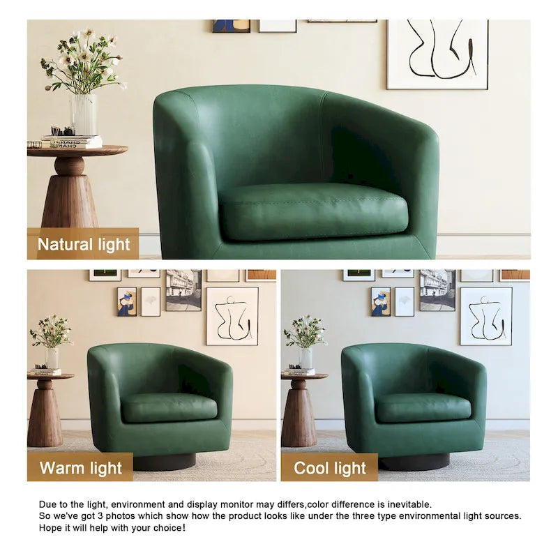 Fauteuils d'appoint pivotants à 360° modernes