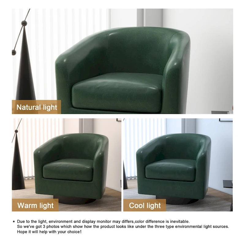 Fauteuils d'appoint pivotants à 360° modernes