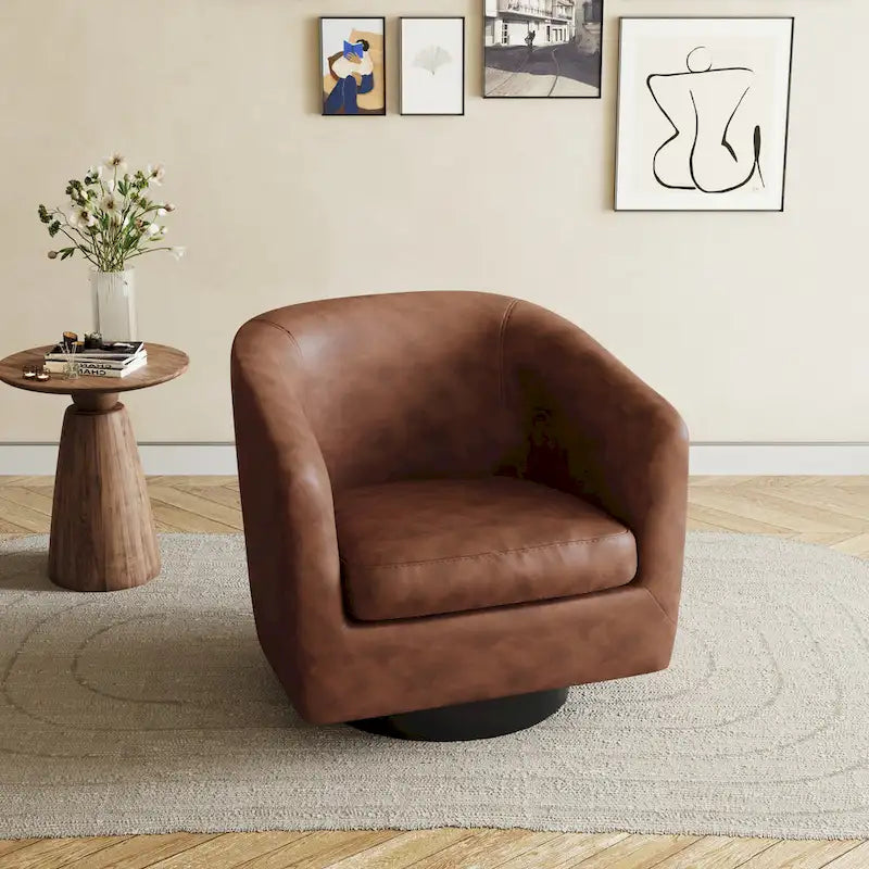 Fauteuils d'appoint pivotants à 360° modernes