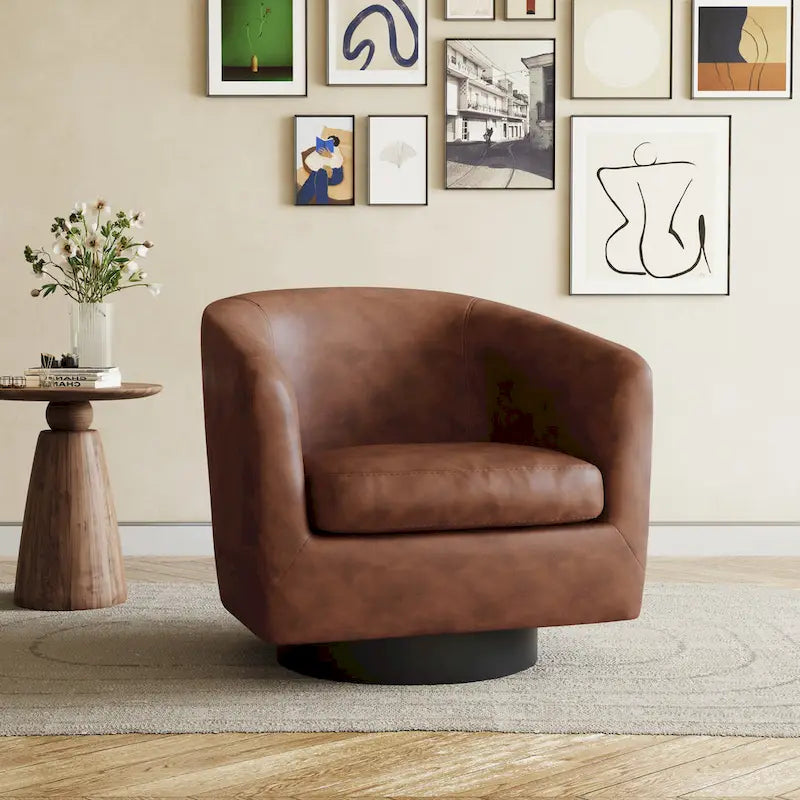 Fauteuils d'appoint pivotants à 360° modernes