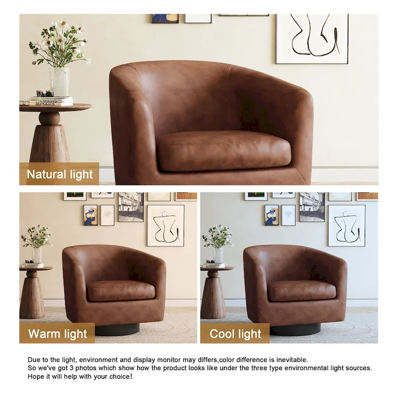 Fauteuils d'appoint pivotants à 360° modernes